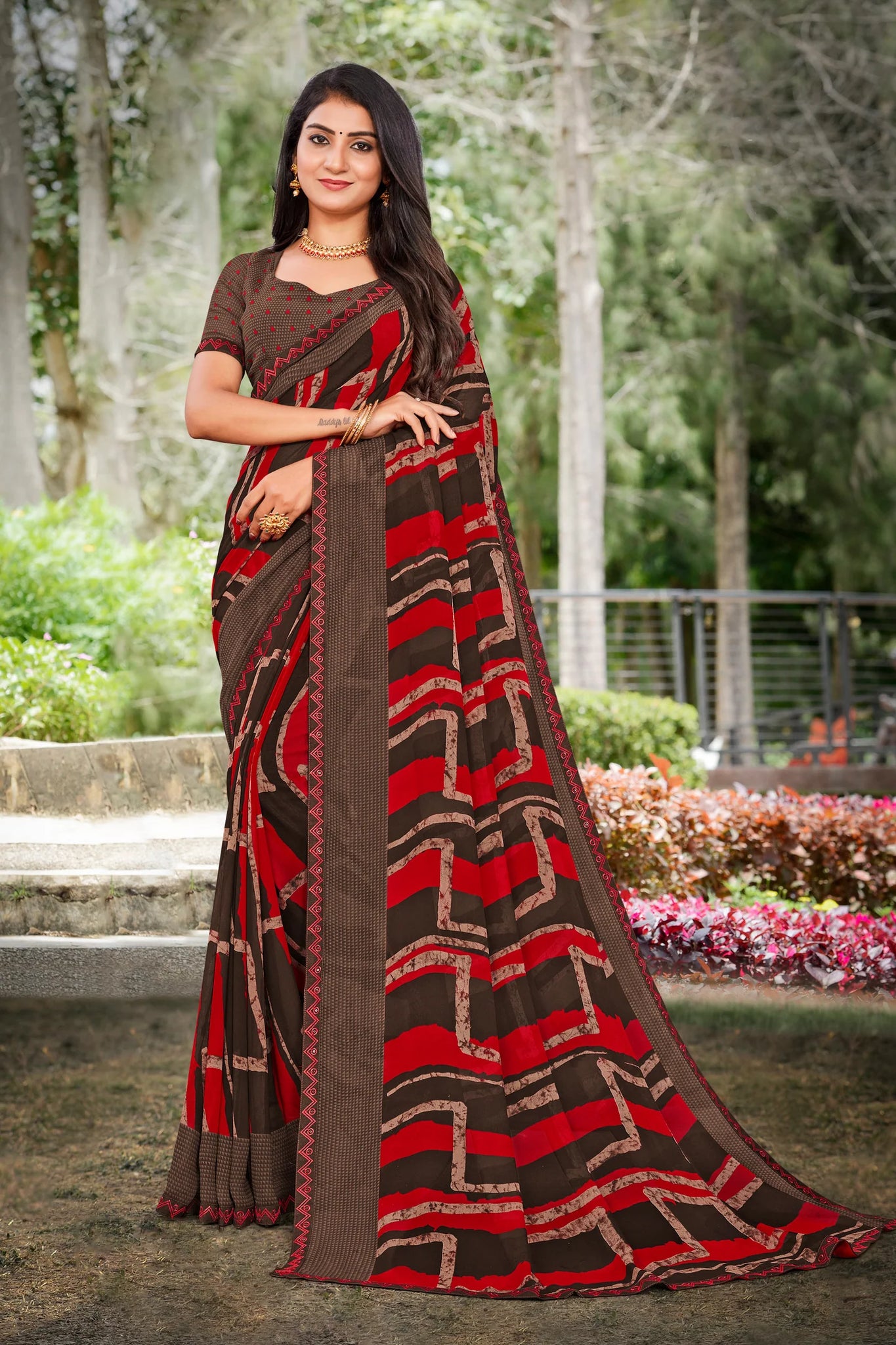 Laxmipati Priya 13358 Multicolor Georgette Saree