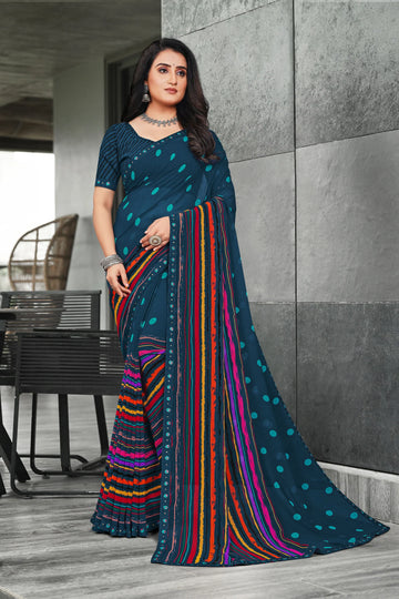 Laxmipati Priya 13424 Multicolor Georgette Saree