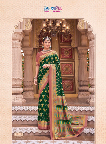 Gulmarg Green Cotton Silk Saree