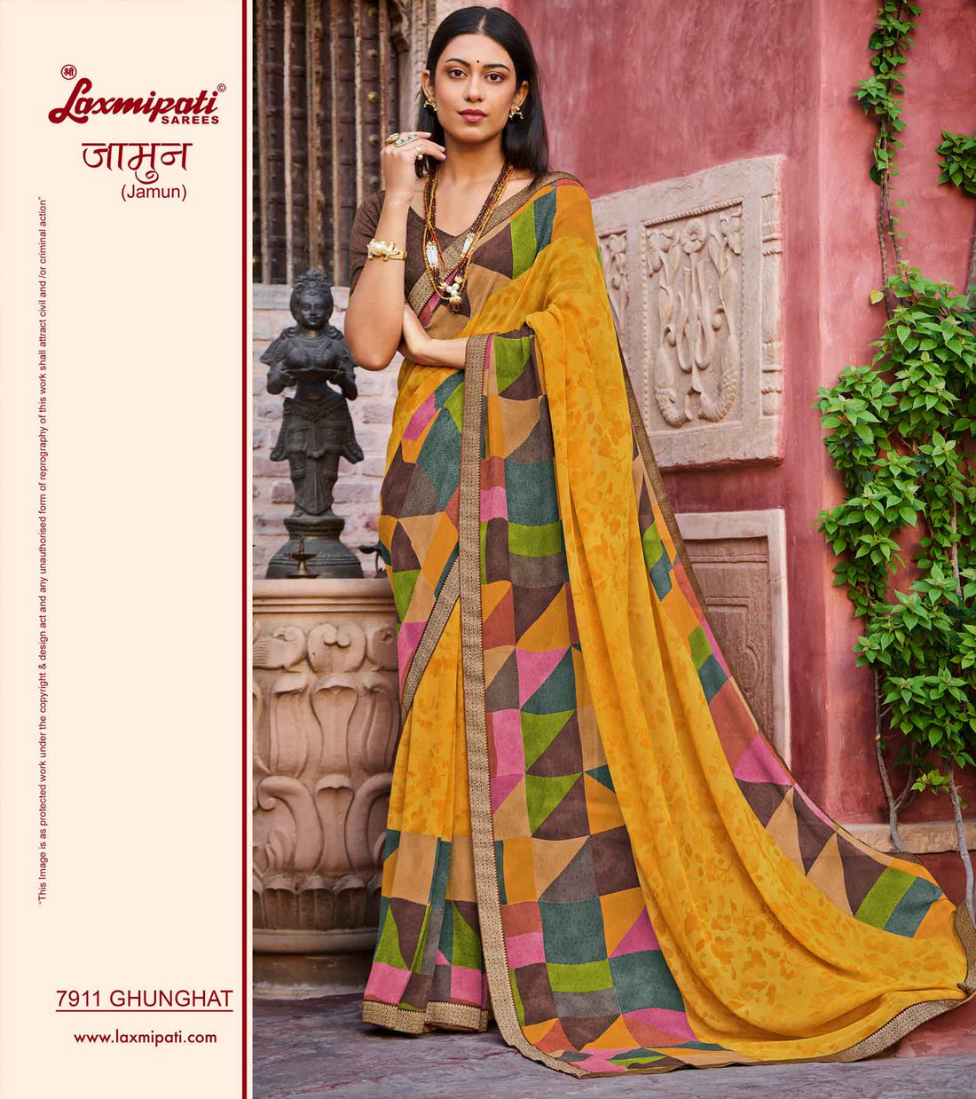 Laxmipati Jamun 7911 Multicolor Georgette Sarees