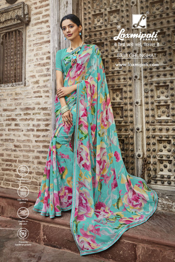 Laxmipati Janki 8338 Multicolor Georgette Saree