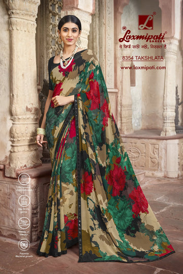 Laxmipati Janki 8354 Multicolor Georgette Saree