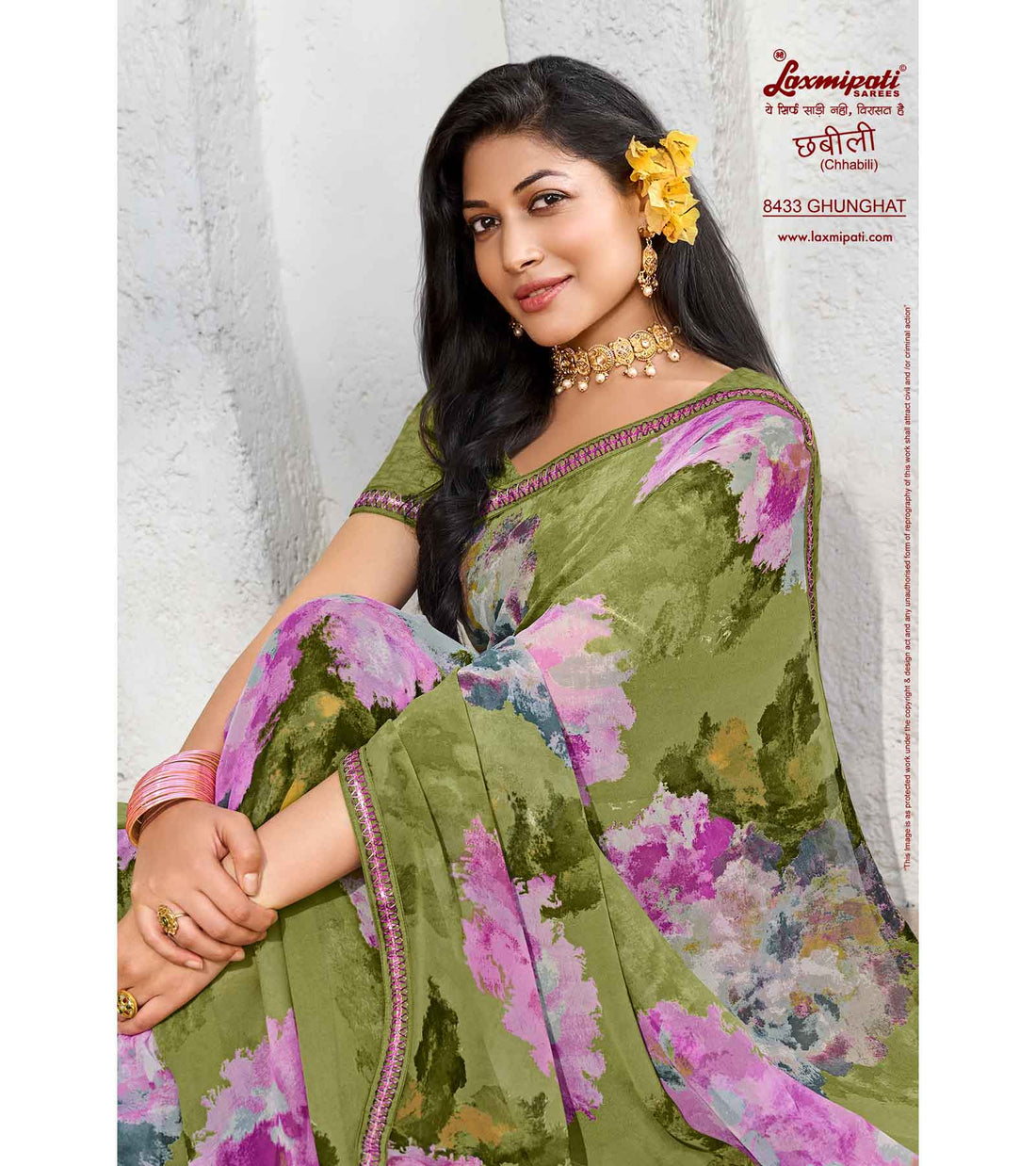 Laxmipati Chhabili 8433 Multicolor Georgette Saree