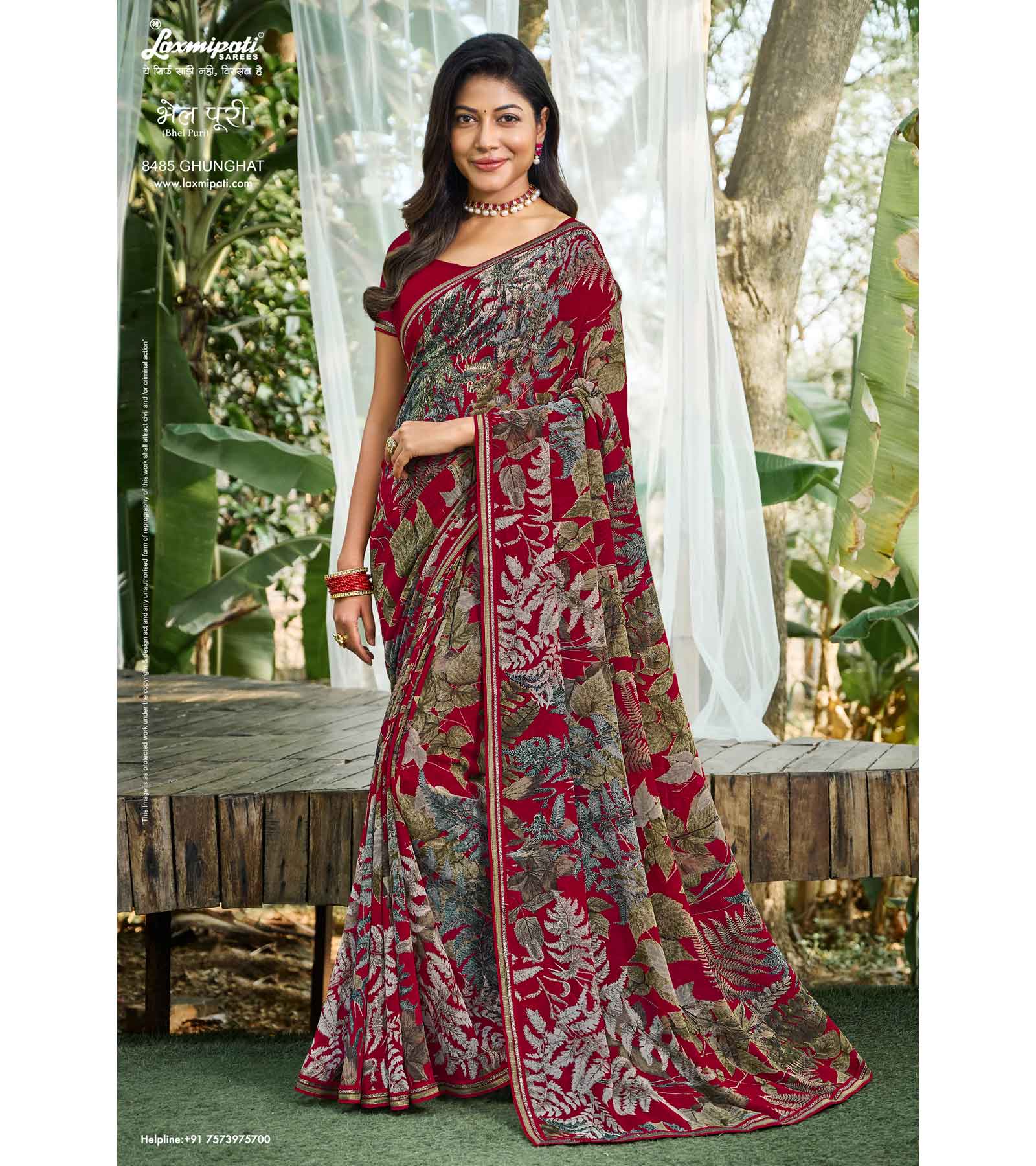 Laxmipati Bhel Puri 8485 Multicolor Georgette Saree