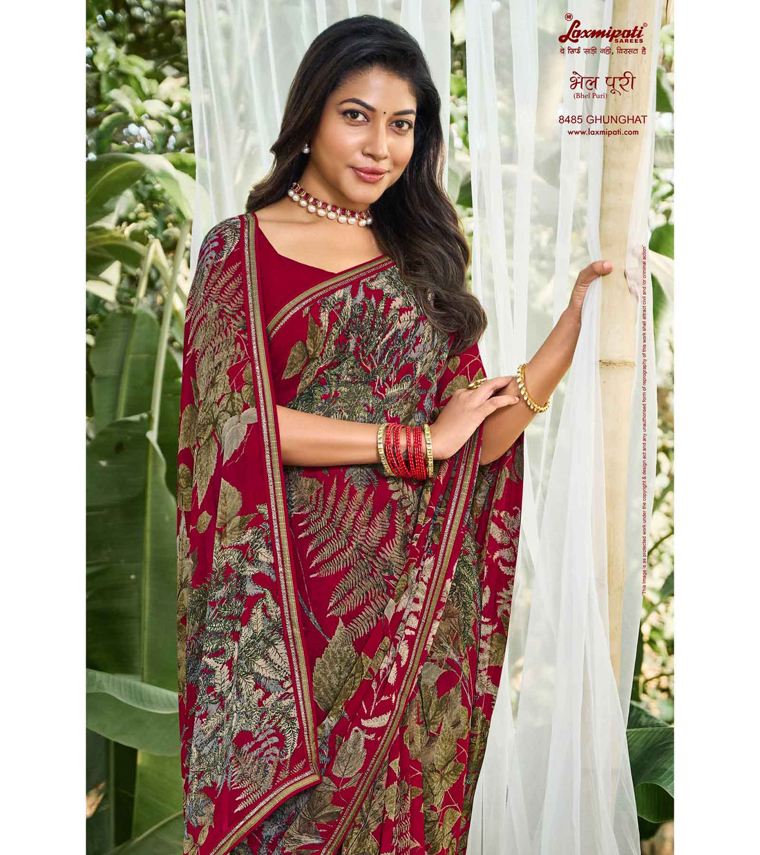 Laxmipati Bhel Puri 8485 Multicolor Georgette Saree