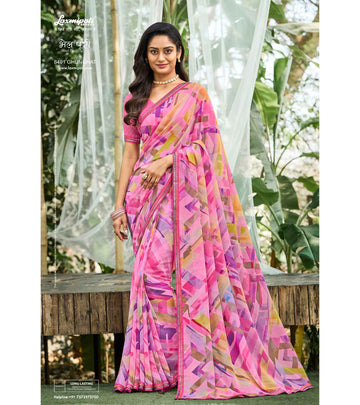 Laxmipati Bhel Puri 8491 Multicolor Georgette Saree