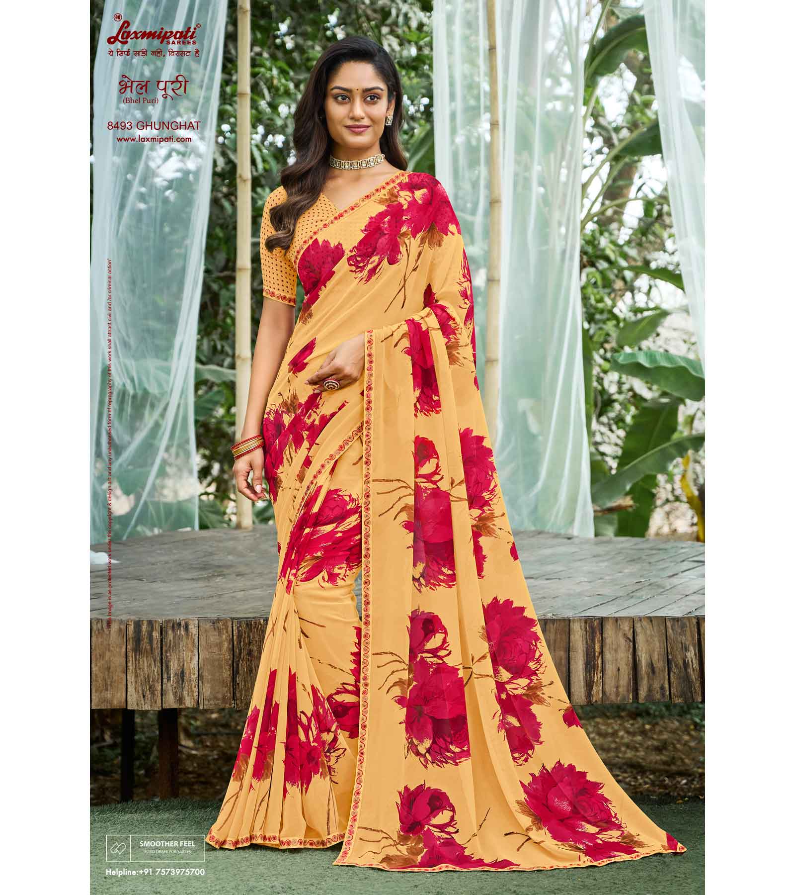 Laxmipati Bhel Puri 8493 Multicolor Georgette Saree