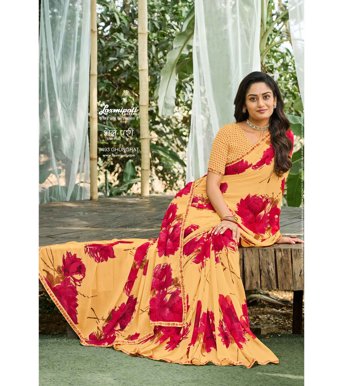 Laxmipati Bhel Puri 8493 Multicolor Georgette Saree