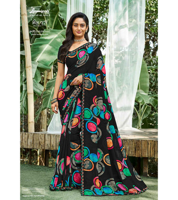 Laxmipati Bhel Puri 8495 Multicolor Georgette Saree