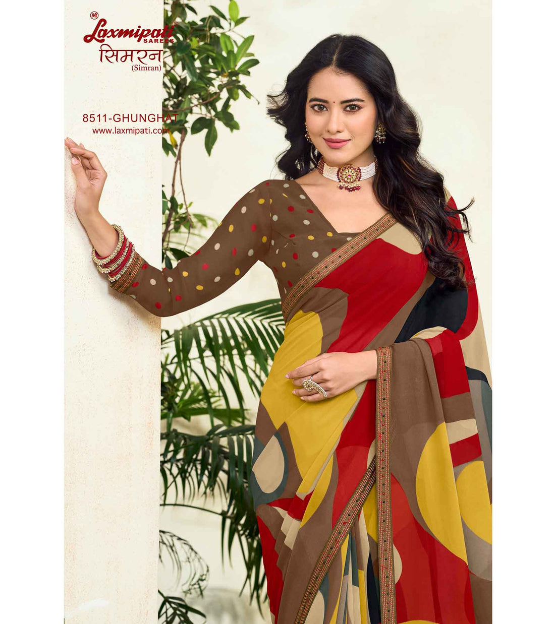 Laxmipati Simran 8511 Multicolor Georgette  Saree