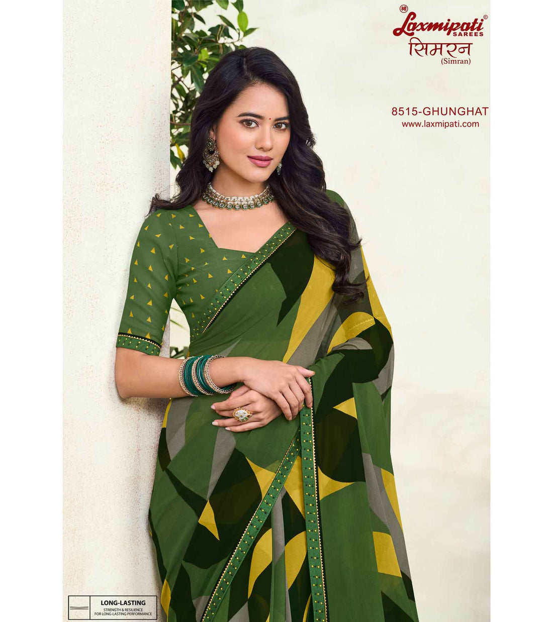 Laxmipati Simran 8515 Green Georgette Saree