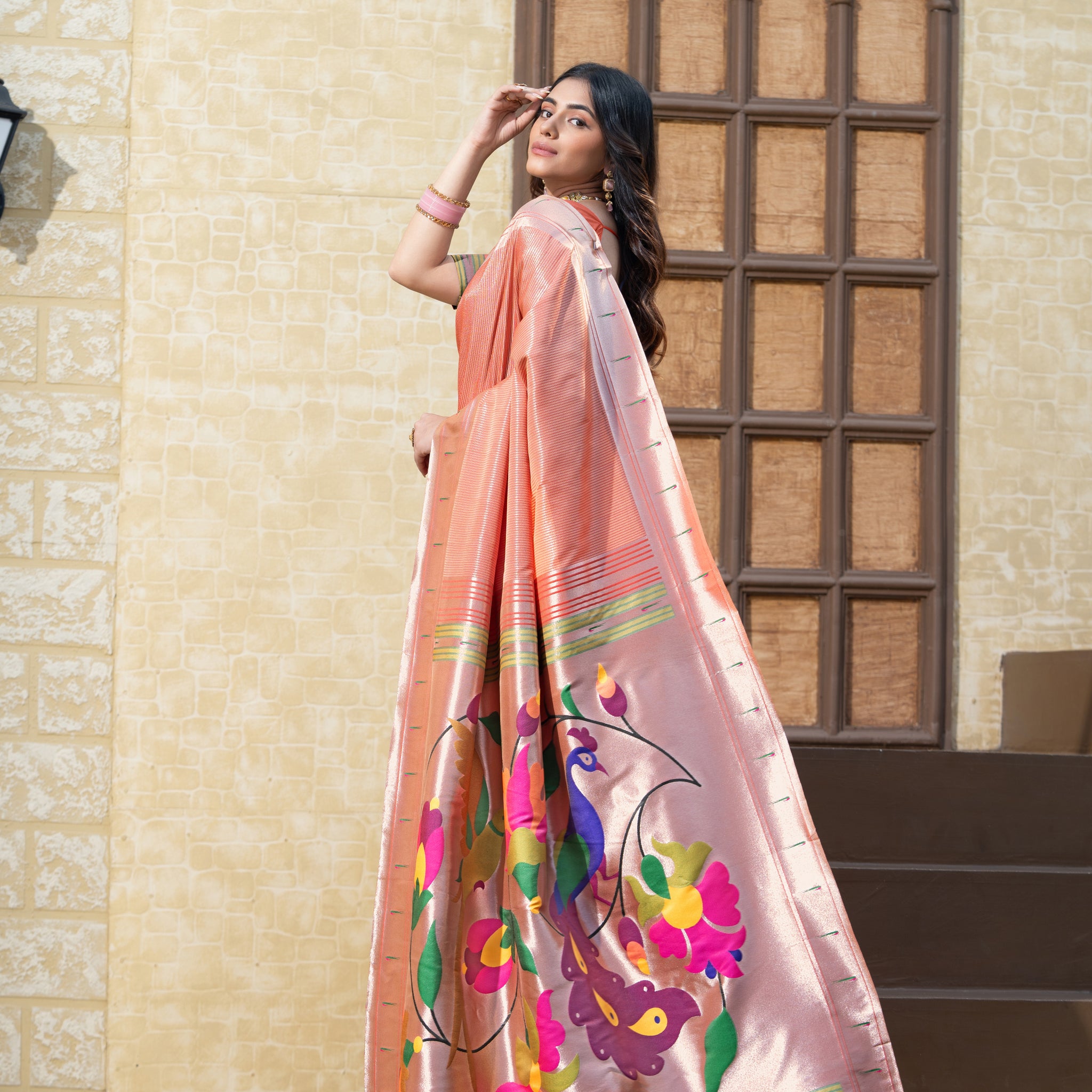 Red Paithani Soft Blended Silk Saree