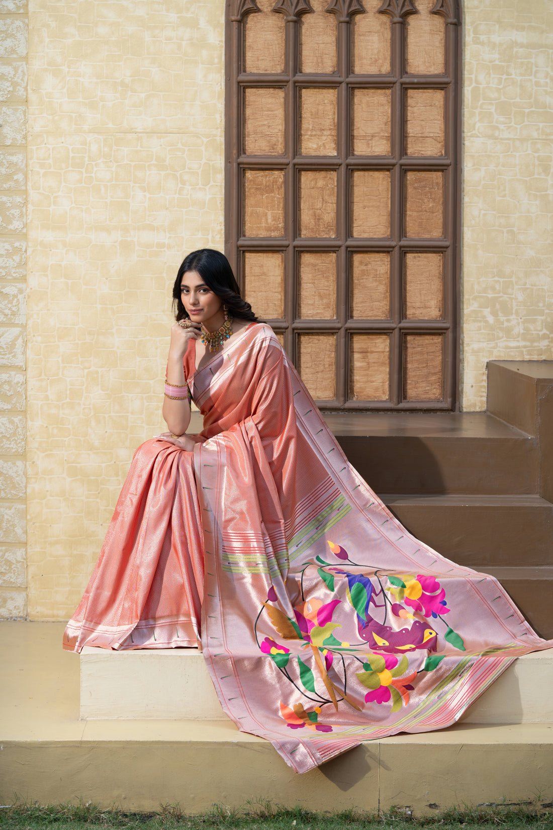 Red Paithani Soft Blended Silk Saree