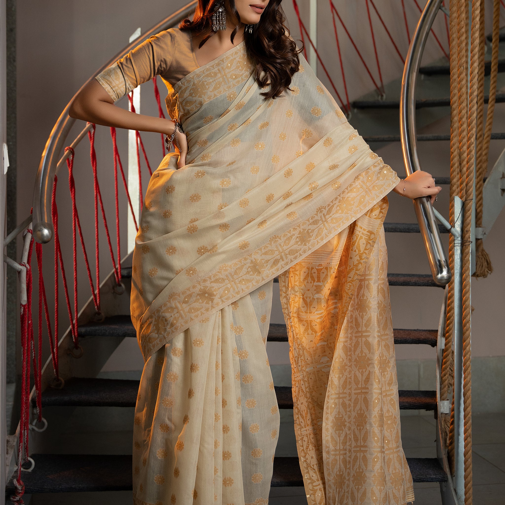 Ishika Fab Mustard Soft Cotton Saree