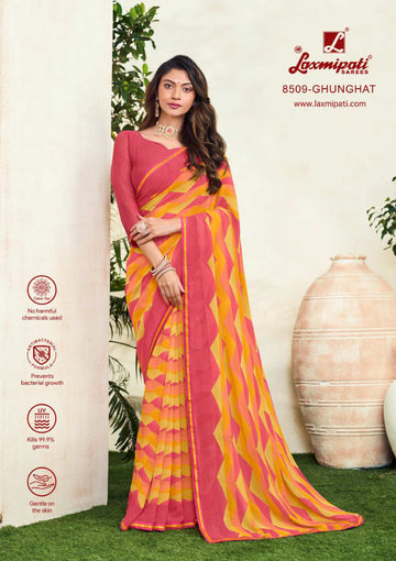 Laxmipati Simran 8509 Multicolor Georgette Saree