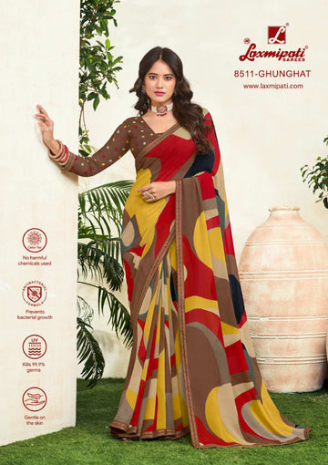 Laxmipati Simran 8511 Multicolor Georgette  Saree