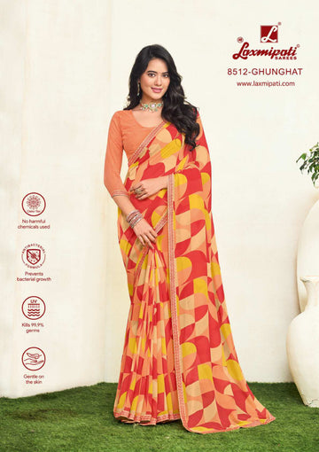 Laxmipati Simran 8512 Multicolor Georgette Saree