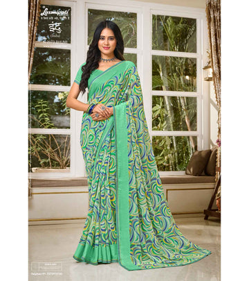 Laxmipati Indu N-2073 Multicolor Georgette Saree