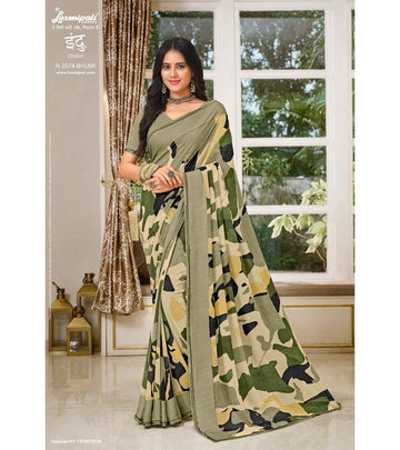 Laxmipati Indu N-2074 Multicolor Georgette Saree