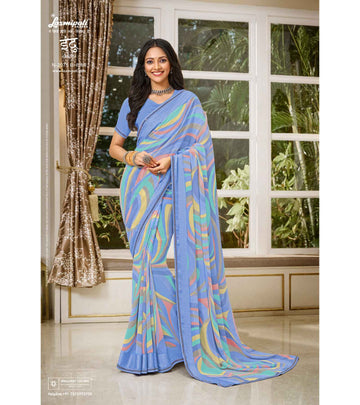 Laxmipati Indu N-2075 Multicolor Georgette Saree