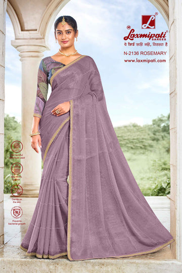 Laxmipati Diwani N-2136 Mauve Chiffon Saree