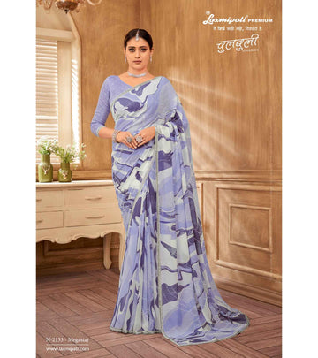 Laxmipati Chulbuli N-2153 Blue Georgette Saree