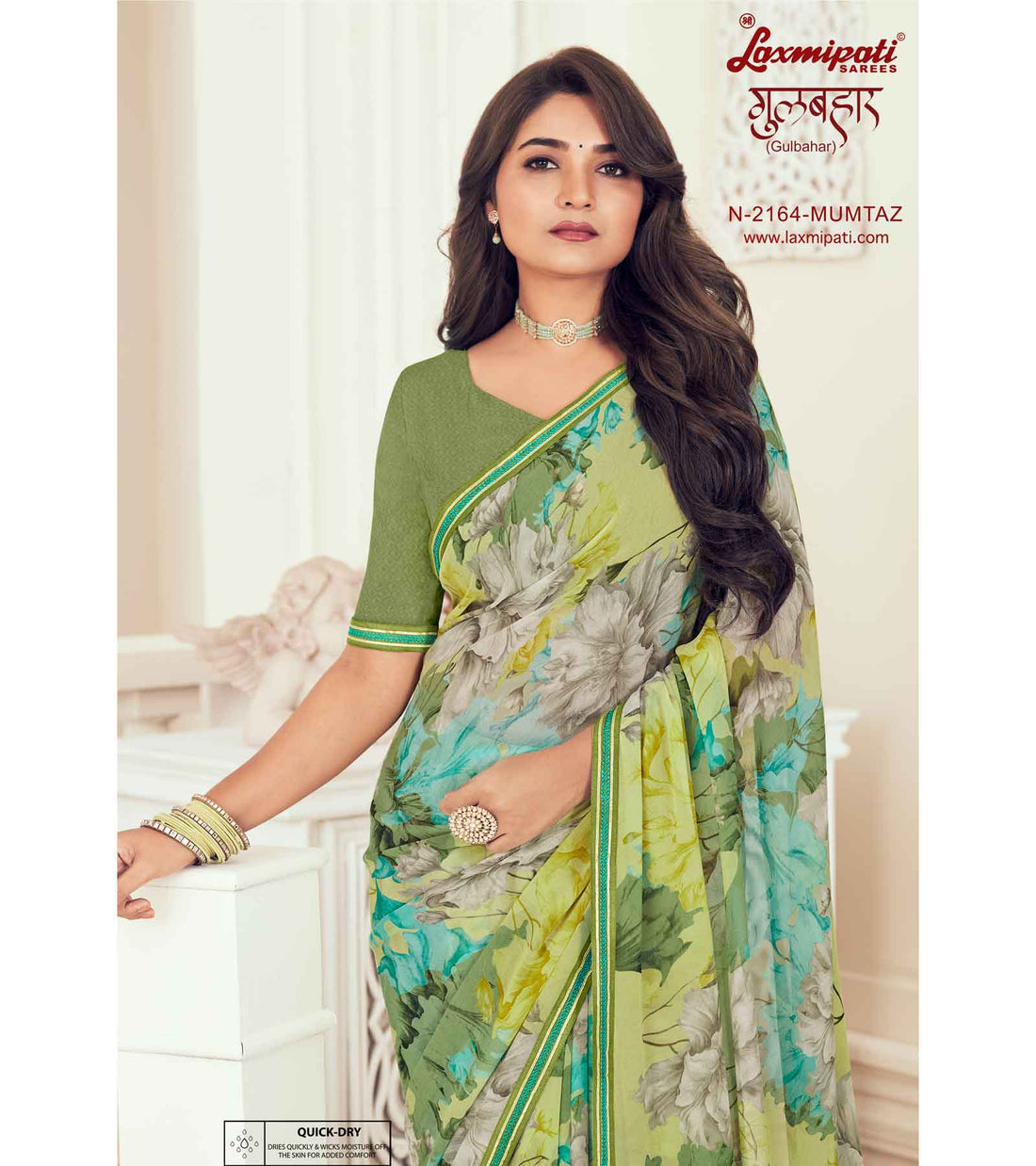 Laxmipati Gulbahar N-2164 Green Georgette Saree