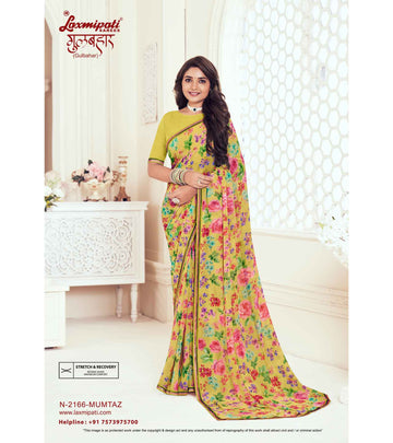 Laxmipati Gulbahar N-2166 Mustard Georgette Saree