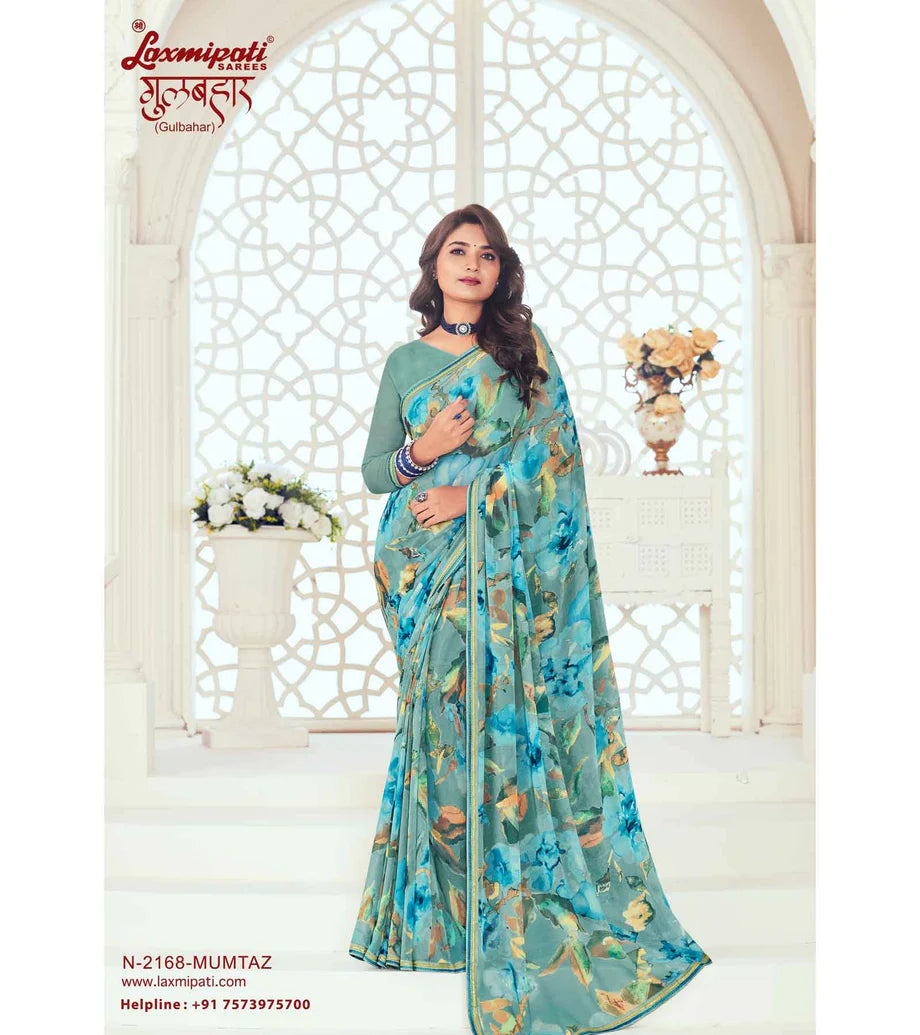 Laxmipati Gulbahar N-2168 Multicolor Georgette  Saree