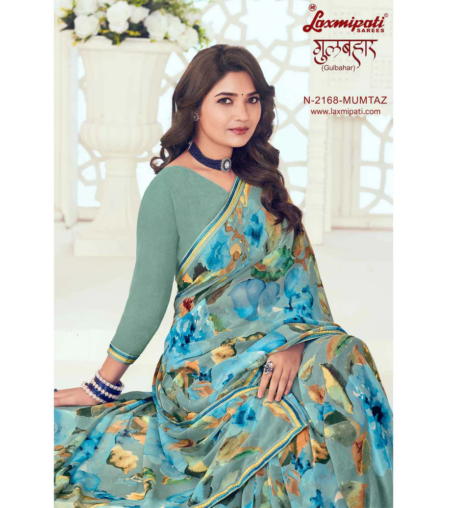 Laxmipati Gulbahar N-2168 Multicolor Georgette  Saree