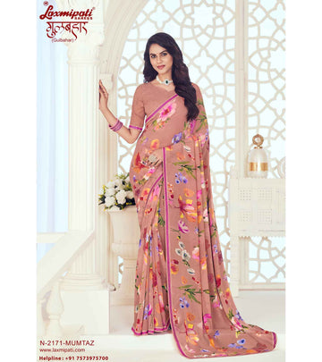 Laxmipati Gulbahar N-2171 Brown Georgette Saree