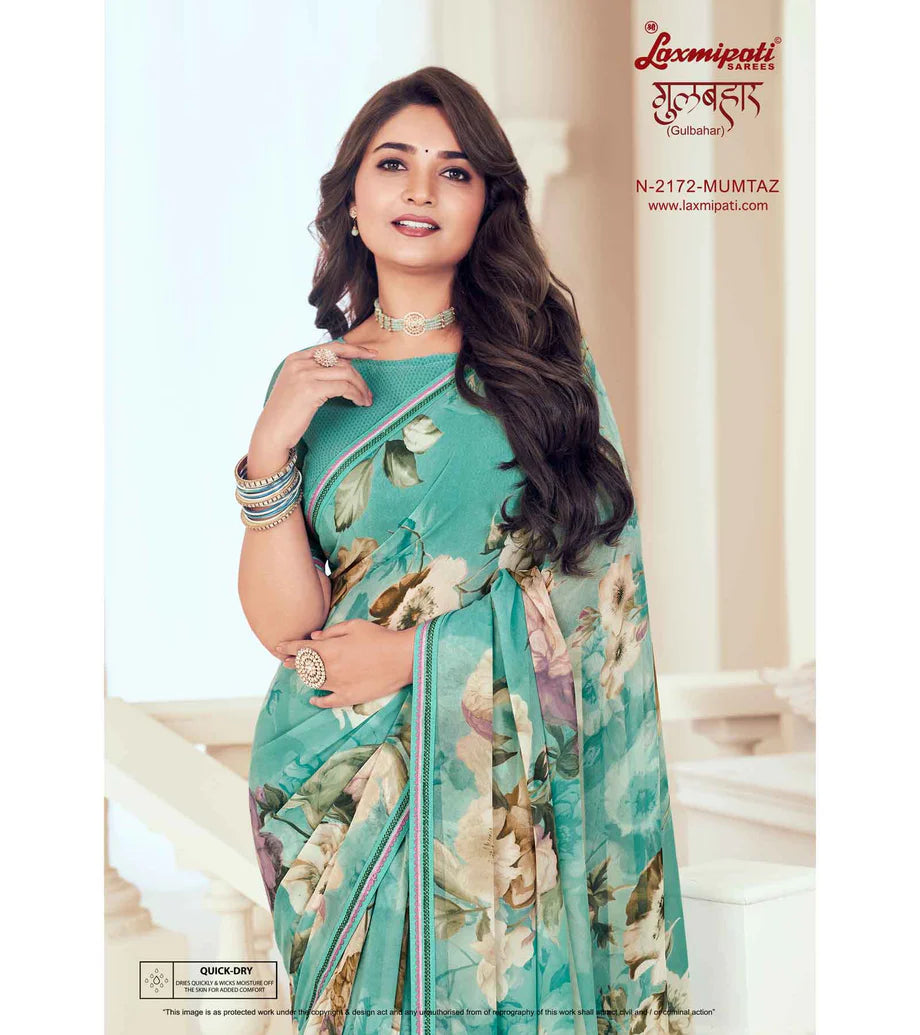 Laxmipati Gulbahar N-2172 Multicolor Georgette Saree