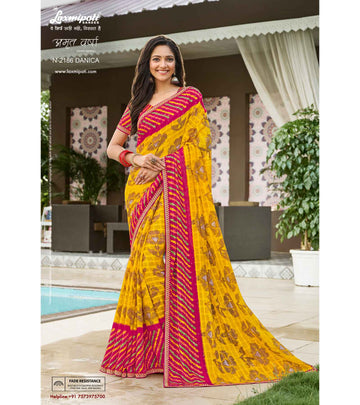 Laxmipati Amrit Varsha N-2186 Multicolor Chiffon Saree