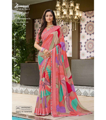 Laxmipati Amrit Varsha N-2200 Multicolor  Chiffon Saree