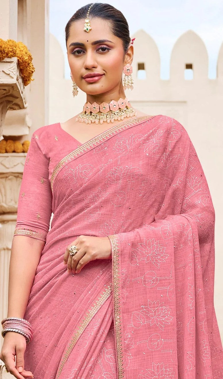 Laxmipati Dhan_Laxmi N-2255 Pink Art Silk Saree