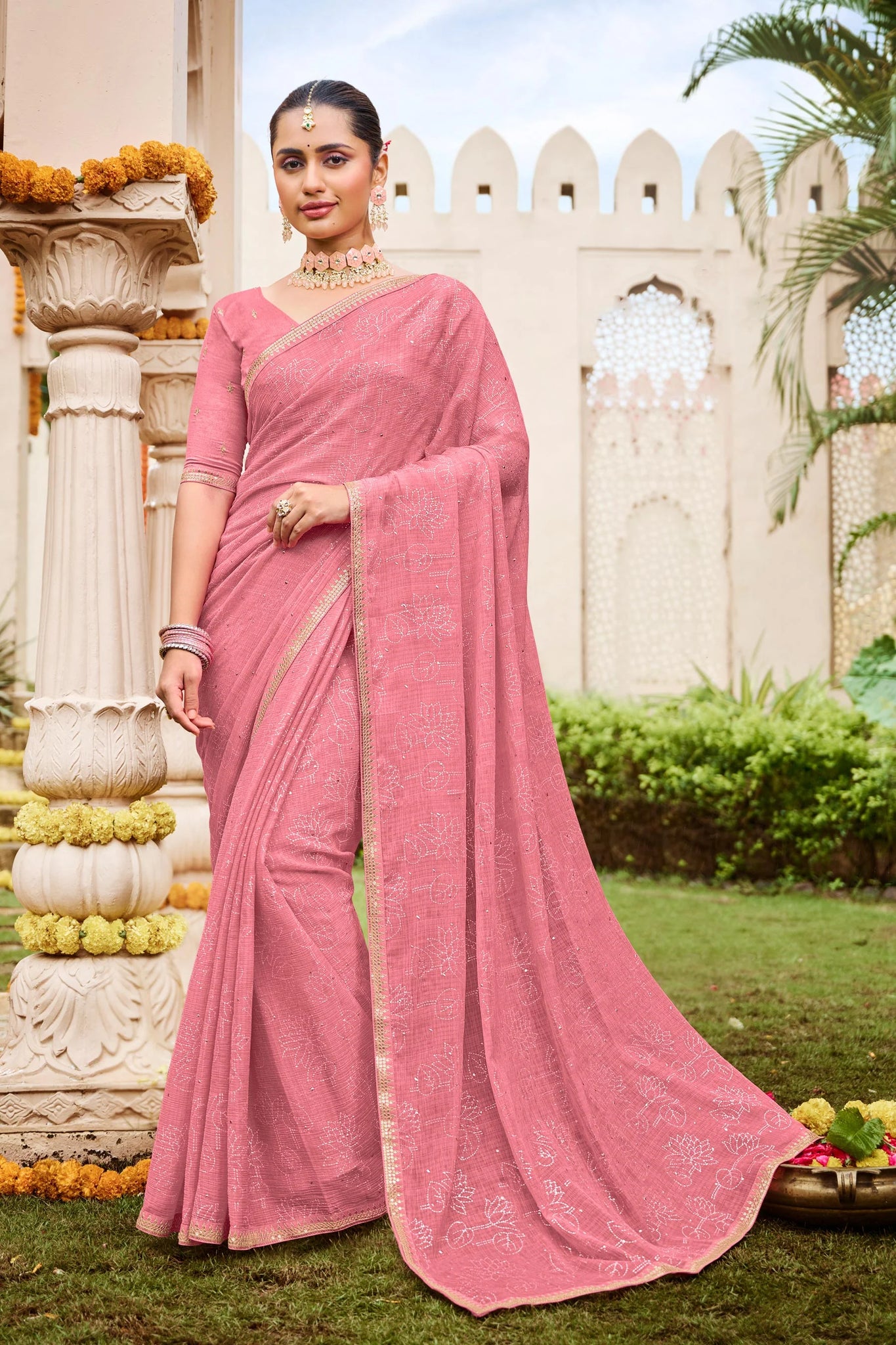 Laxmipati Dhan_Laxmi N-2255 Pink Art Silk Saree