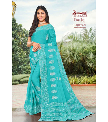 Laxmipati Niharika N-2016 Sky Blue Chiffon Saree